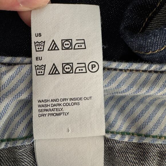 TOMMY HILFIGER Jean Skirt Womens 8 Dark Wash Denim Mini Pencil Patch Pockets - Picture 7 of 7